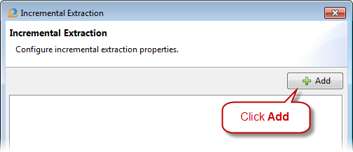 Add Incremental Extraction Condition