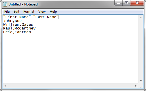 Passing parameters from CSV file